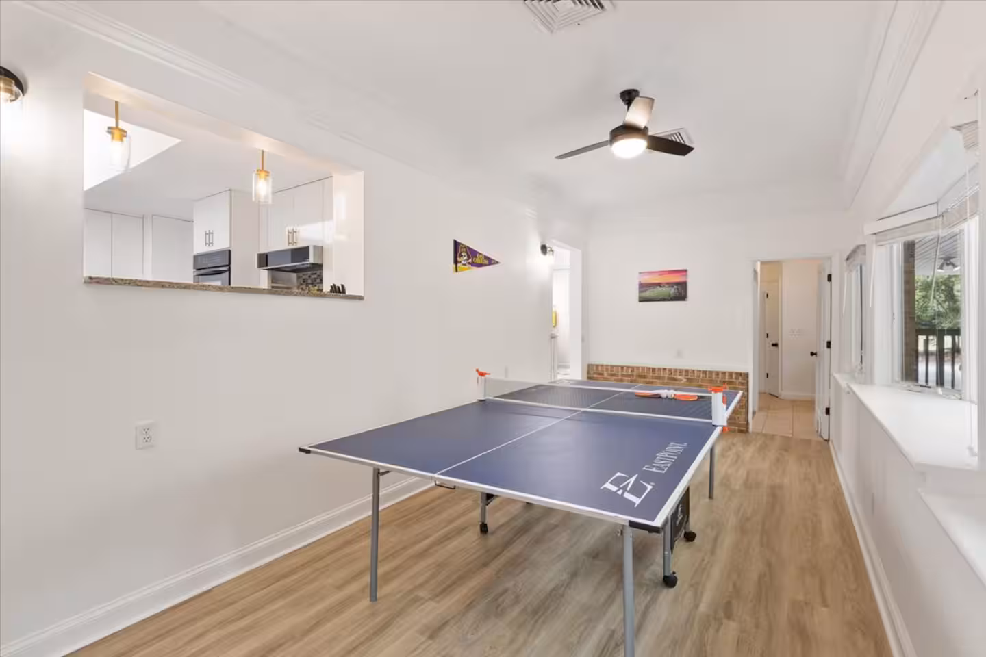 Ping-pong table at the Forest Hill Residence, a Bello Homes managed short-term rental