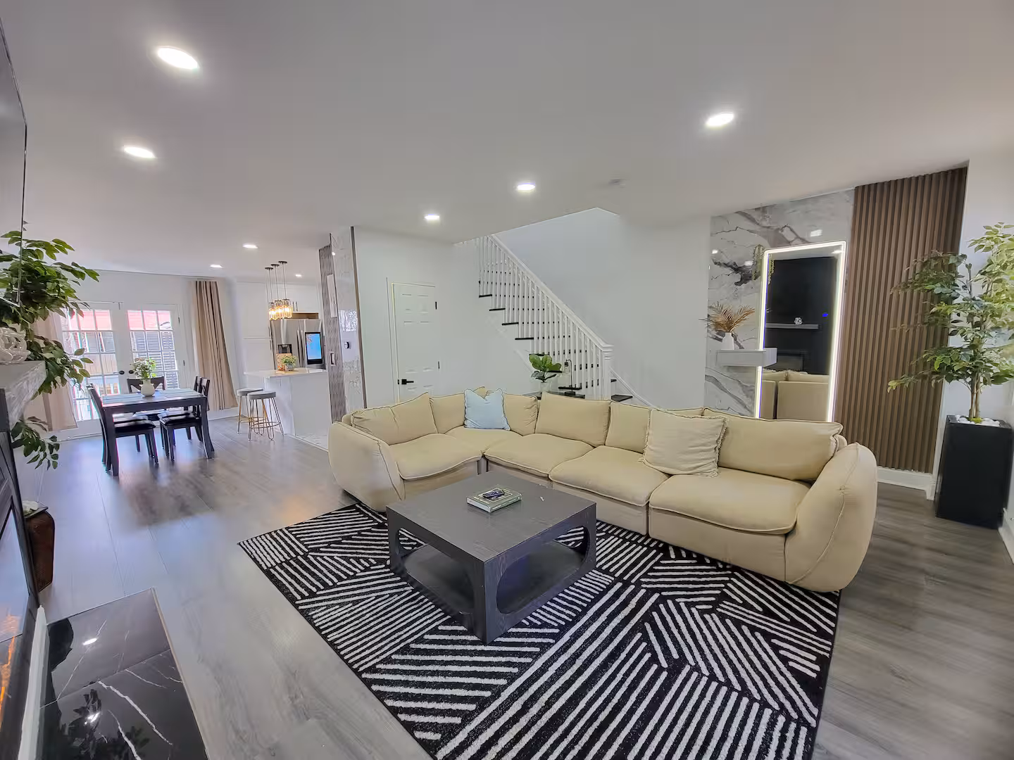 Rittenhouse living room of a Bello Homes managed short-term rental in Philadelphia, PA