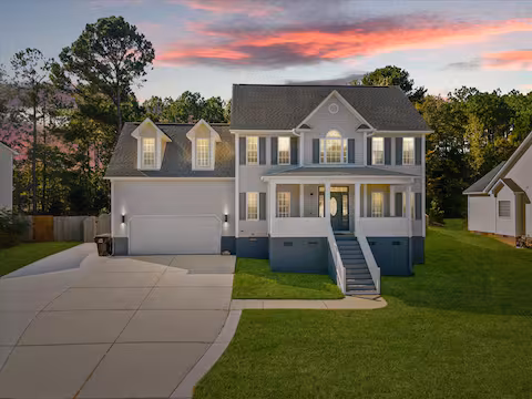 Exterior of the Raleigh flagship, the founding Bello Homes short-term rental in Raleigh, NC